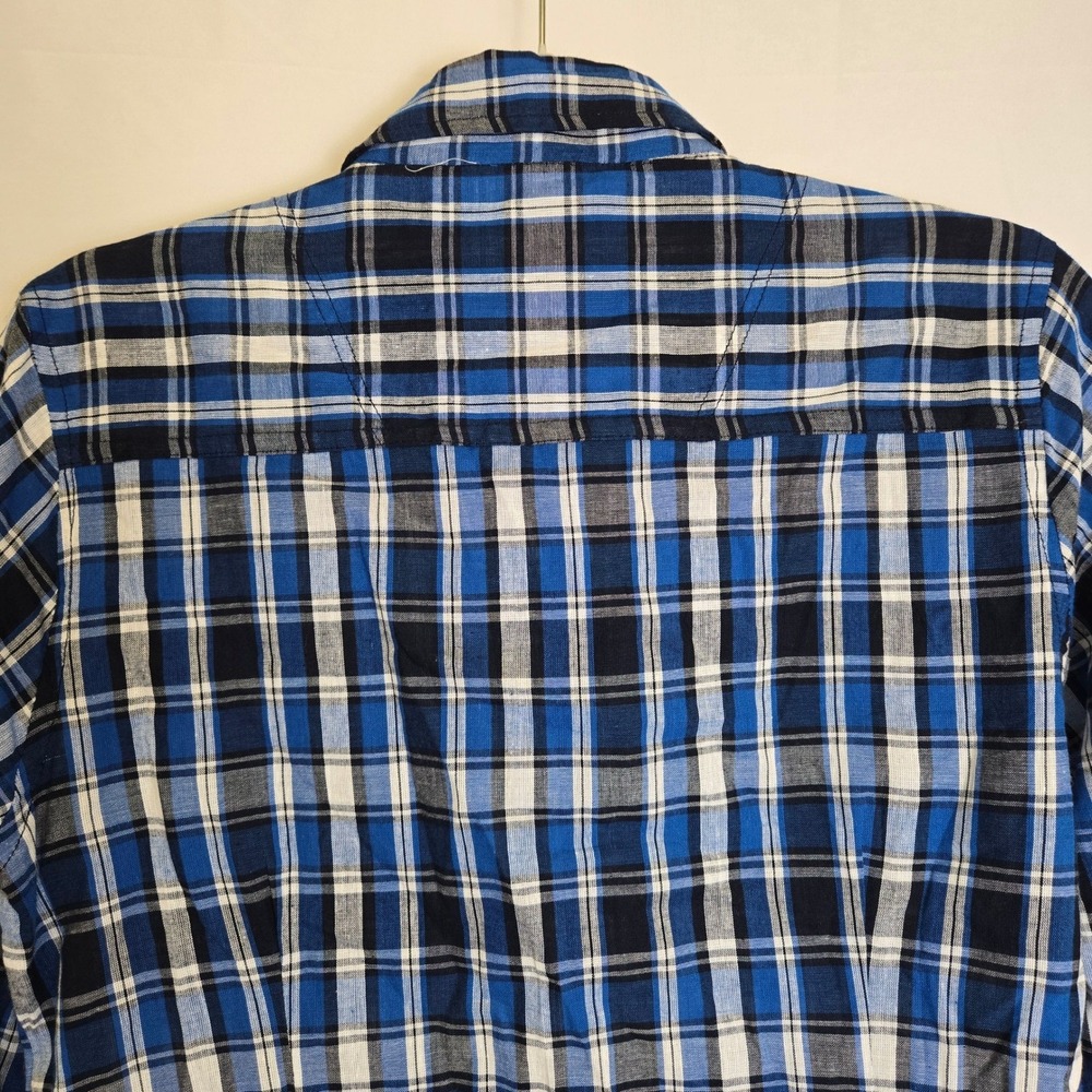 Overdrive Clothing 100% Cotton Tartan‎ Plaid Button-Down, Western Cowgirl Medium - Picture 8 of 9
